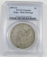 Coin Slab 1895-O Morgan Silver $ PCGS Genuine