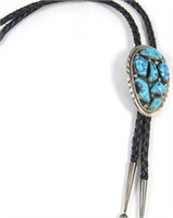 Jewelry Sterling & Turquoise Bolo Tie