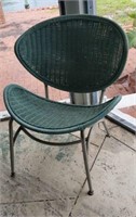 PATIO CHAIR STEEL AND RATTAN