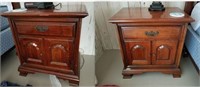 PAIR OF WOOD NIGHT TABLES