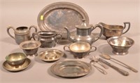 Selection of silver plated items