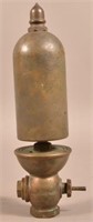 Large unmarked brass steam whistle