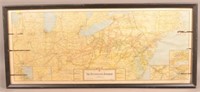 Vintage map”The Pennsylvania Railroad”