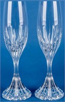 Pair of Baccarat Massena Crystal Champagne Flutes
