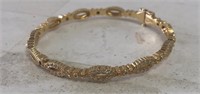 18k YG Doris Panos Diamond Bangle