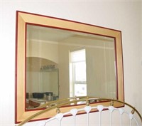 Light Wood Frame Bevel Edge Mirror