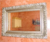 Large Silver Framed Bevel Edge Mirror