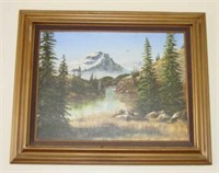 Local Artist -Nona Lee-Mountain Scene Oil Painting