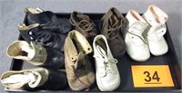 Mixed Lot Vintage Baby / Doll Leather Shoes