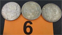 Coin 2 ea 1921-P, 1 ea1921-D Morgan Silver Dollar