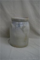 Vintage #3 Crock Pottery Butter Churn