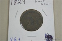 1829 Rare Half Cent Coin