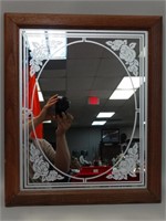 Framed & Etched Mirror
