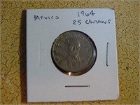 1964 Mexico 25 Centavos