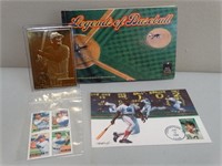 Baseball Card & Stamp Lot