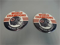 Lot of 2 1985 Chicago Bears World Champions Button