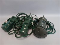 Lot of 3 Weatherproof Extension Cords