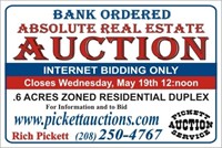 Absolute Real Estate Auction "Internet Only"