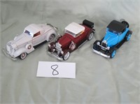 Three 1/32 Scale Model Cars