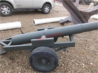 105 Black Powder Cannon on Trailer w/Rifling