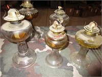 5-Oil Lamps, 3-Chimneys