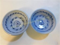 Pair of HP Art Pottery Serving Bowls