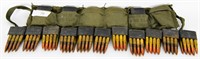 Lot of 17 Loaded M1 Garand Clips W/Bandoleer