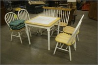 SQUARE TABLE W/ (6) CHAIRS
