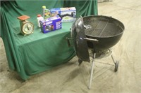WEBER CHARCOAL GRILL W/ COVER, KITCHEN SCALE,