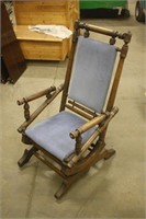 WOODEN ROCKING CHAIR WITH CUSHIONS