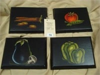 Set of Four vegetable paintings - Phyllis Dix/Foot