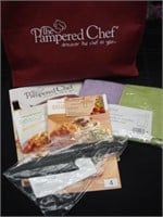Pampered Chef microfiber dishcloths, two cookbooks