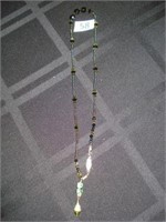 Green crystal necklace - Phyllis Moody