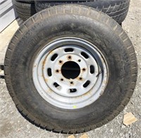 Steel wheel and tire