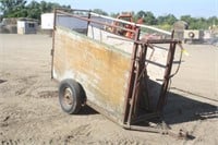 CATTLE CHUTE ON TRANSPORT W/MISC