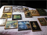 Assorted Vintage Wall Decor & Plaque Easels