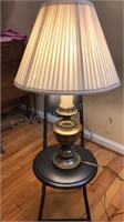 Brass Table Lamp with shade Tested working 26”
