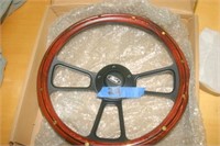 Wood Steering Wheel and Horn