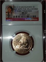 2013 D Sacagawea $1 Treaty with the Delaware