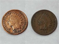 1886 and 1899 Indian Head one cent