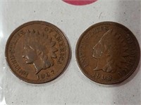 1907 1908 P Indian Head Cents