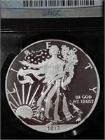2013 W Eagle Silver Dollar Enhanced finish