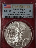 2011 San Francisco minted Silver Eagle S $1