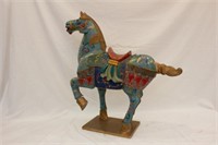 Tang Dynasty style Carved Wooden Horse