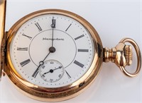 Antique Hampden Hunter Case 11 Jewel Pocket Watch