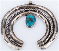 Jewelry Sterling Silver & Turquoise Pendant