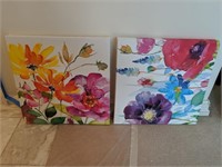 Floral art on canvas