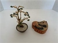 Glass/stone Leaf Tree