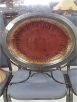 Large deco plate in stand