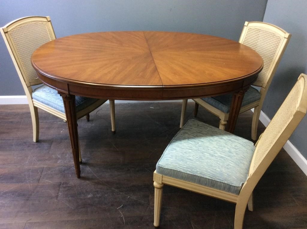 Henredon Dining Table W 4 Chairs, Henredon Dining Table